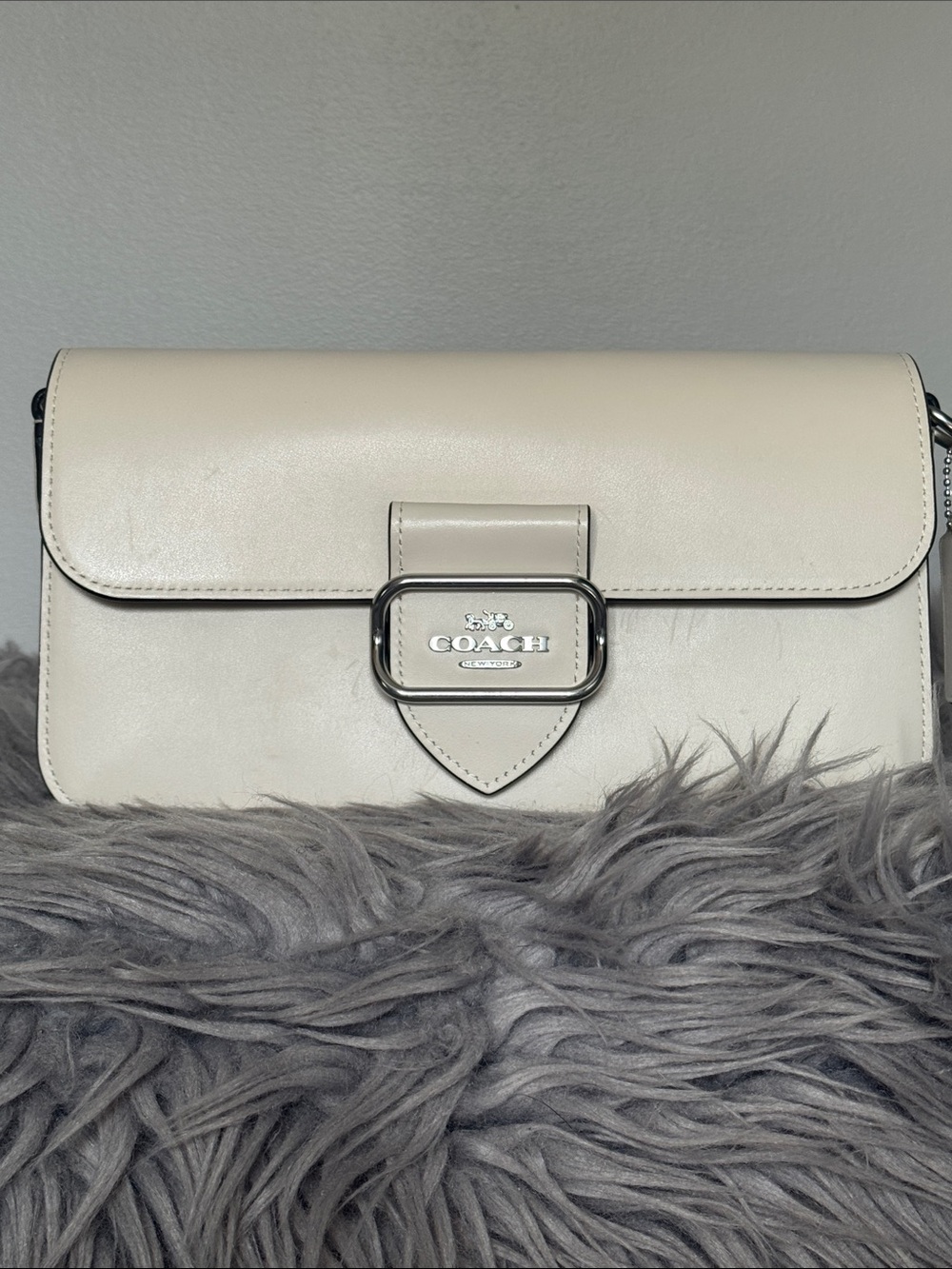 Coach Morgan Shoulder Bag M2379 C0942 Cream White Leather 2 Straps